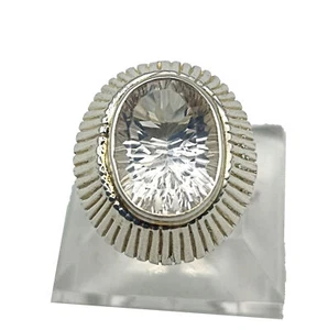 925 Silber Designer Ring mit großem Bergristall RG 57 - Bild 1 von 6