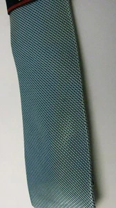 Stafford Mens Tie -Mint With White/Blue Dots -100% Silk -One Size - Picture 1 of 4