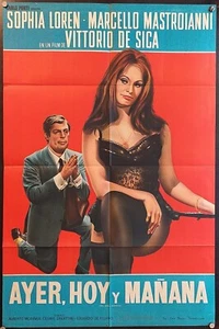 Sexy Sophia Loren, Ieri, Oggi, Domani,  Marcelo Mastroianni, 1S Poster 8726 - Picture 1 of 1