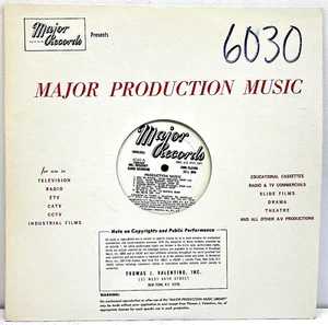 Production Music 1967 Vinyl Major Records 1st Press #6030 Mono Library Beats - Imagen 1 de 4