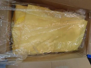 (6) LAKELAND INDS. HOODED COVERALLS - Size 5 XL - fit over winter clothes Yellow - Picture 1 of 4