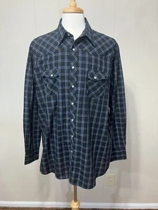 EUC! Men's "Wrangler Rancher" Pearl Snap Western Cowboy Rodeo Shirt 2XTall - Picture 1 of 10