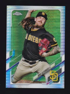 2021 Topps Chrome #130 MIKE CLEVINGER San Diego Padres PRISM REFRACTOR Parallel - Picture 1 of 2
