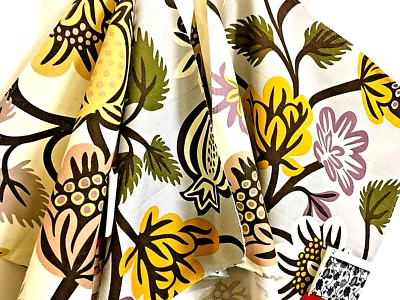 Robert Allen Floral Diseñador Muestra Lite Tapicería Tela Algodón 17" Cuadrado  Lote 4 Foto 1 de 4