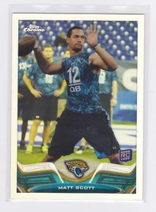 2013 Topps Chrome - Base - Refractors Parallel Not #'d - Matt Scott #153 -Rookie - Picture 1 of 2