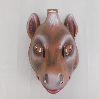 Vacuform Plastic Donkey Farm Animal Mask Halloween Costume Accessory #C432 - Image 1 of 4