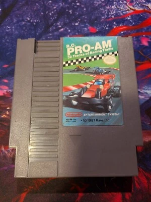 R.C. Pro-AM (Nintendo NES, 1987) Minty Label, Circle Seal, Excellent Condition! - Image 1 of 4