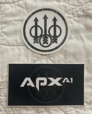 (2) Genuine Beretta Decal Stickers - APX A1 - Beretta Trident - “Dare in Brocca” - Image 1 of 3
