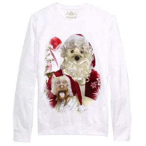 American Rag Herren Rundhals Grafik Weihnachten Sweatshirt, weiß - Bild 1 von 2