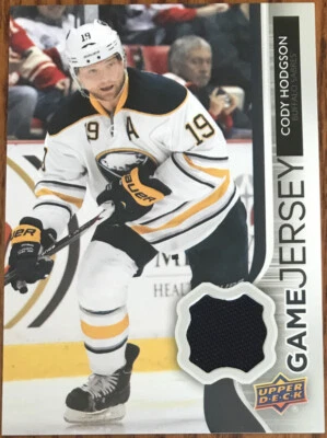 2014-15 Upper Deck UD Game Jersey Cody Hodgson #GJ-CH Buffalo Sabres - Image 1 of 2