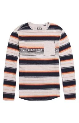 Sudadera Suéter Volcom Marino Crew Para Hombres Bolsillo Polar Blanco Rayas Nuevo con Etiquetas Foto 1 de 2