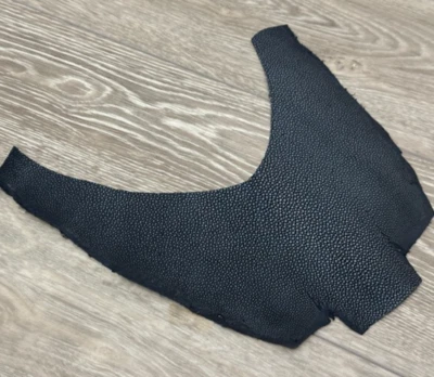 Piel de piel de raya lijada pulida genuina azul cuero verde peludo 1043 Foto 1 de 4
