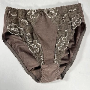 Mutandine Chantelle Taupe Ricamate Bordo Taglio Alto Elasticizzate Taglia Media - Foto 1 di 3