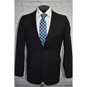 Hugo Boss Blazer Sportscoat Jacket Wool Mens 38 Reg 2Btn Double Vent Navy Blue - Picture 1 of 10