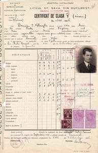 Romania, 1936, Vintage Graduation Certificate / Diploma - "Sfantul Sava" - Picture 1 of 2