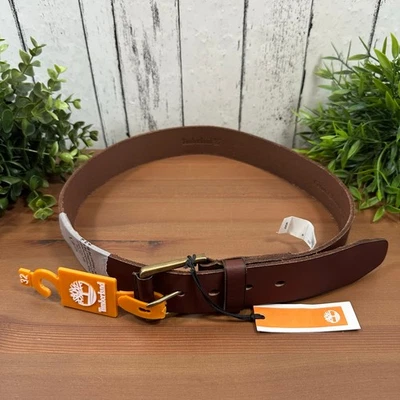 Cinturón Timberland Hombre Cuero Genuino Marrón Talla 32 Foto 1 de 4