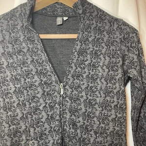 Ibex Womens Small Juliet Zip Up Tunic Jacket Merino Wool Black Gray Long Sleeve - Picture 1 of 7