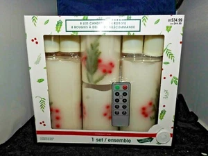 Ashland Christmas Candle Collection 8 LED Candles with Remote, NIB - Picture 1 of 3