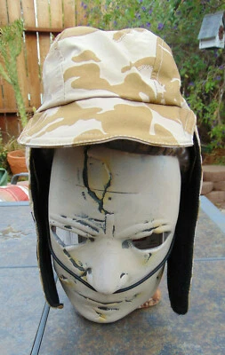British Desert Camo Waterproof Winter Cap,Euro Size 54-56 - U.S. 6 3/4-7, NOS  - Image 1 of 4