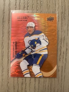 2022-23 Upper Deck Allure Tage Thompson Red Orange Spectrum Color Flow #058/100