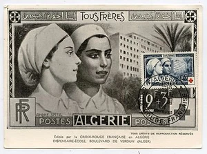 Carte postale MAXIMUM . Tous Frères . CROIX ROUGE . Guerre d'Algérie . - Picture 1 of 2