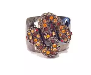 KENNETH JAY LANE, BRAZALETE SERPIENTE CRISTAL MULTI TOPACIO VINTAGE - Imagen 1 de 4
