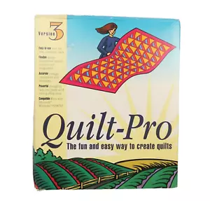 Software de diseño de acolchado Quilt-Pro versión 3 vintage CD-ROM Win 95/98/NT - Imagen 1 de 6