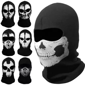 Motorcycle Game Balaclava Hood Ghost Skull Full Face Cover CS Halloween Mask US - Picture 1 of 40