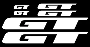 GT Bicycle Stickers/Decal Set MTB/ROAD Gloss White - Picture 1 of 2