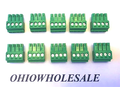 4 pin 3.5mm Phoenix Connector for Audio Speaker and Others UL listed Set of 10  - Image 1 of 4