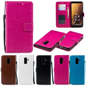 Flip Leather Wallet Magnetic Phone Case Cover For Galaxy A40 A50 iPhone 14 13 - Picture 1 of 33