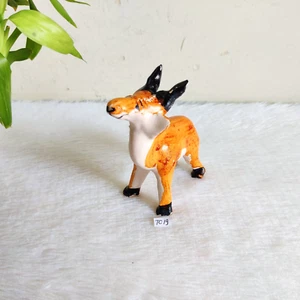 1930 Vintage handgefertigte bemalte Hirsch Terrakotta Figur Deko Sammlerstück TC19 - Bild 1 von 9