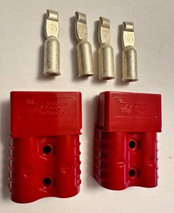 Anderson SB120 Connector Kit Red 2 Ga, 2-Housings & 4-Contacts - Picture 1 of 4