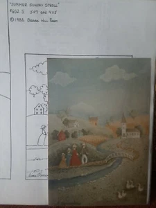 Norma Harrington 1986 verano domingo paseo pueblo primitivo patrón de pintura 602 - Imagen 1 de 4