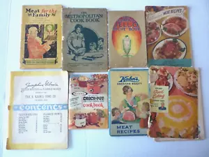 Vintage Old Cookbooks Assorted Lot Of 8 Kahn's, Jello, Metropolitan Cook Book - Picture 1 of 7