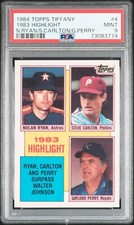 1984 Topps Tiffany Nolan Ryan Steve Carlton Gaylord Perry Highlight #4 PSA 9