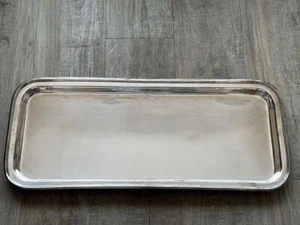 Ralph Lauren Silver Trinket Serving Vanity Tray Rectangle 54cm x 23cm - Picture 1 of 12