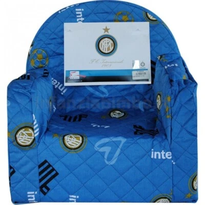 Poltrona Sedia Poltroncina Cameretta Arredo Bambino F.C. Inter Ufficiale Neroazz - Immagine 1 di 2