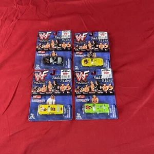 RADICAL RIDES 1/64 Scale Diecast Toy Car 1999 WWF WWE *New* Lot Of 4 - Picture 1 of 6