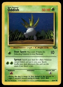 Oddish 58/64 Pokemon Card Jungle Common 50 HP Lightly Played S4 - Picture 1 of 2