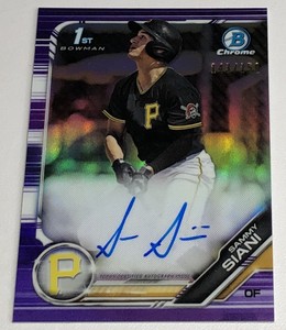 2019 Bowman Draft Sammy Siani Purple Auto #d 143/250