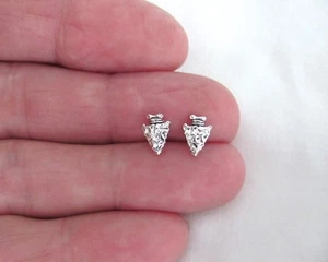 Sterling Silver 8mm Arrowhead Hypo-Allergenic Post stud earrings. - Picture 1 of 3