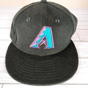 New Era 59FIFTY Arizona Diamondbacks Wool Fitted Hat Cap Black MLB Size 7 1/8 - Picture 1 of 10