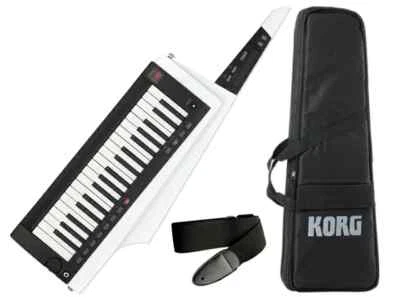 Korg RK-100S 2 white Gloss White Keytar Synthesizer 37-Key Shoulder Keyboard - Image 1 of 3