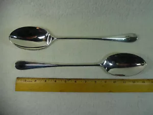 Lotto 2 cucchiaini da portata placcati argento 13" argento internazionale co 160-34 cucchiaio argento C - Foto 1 di 5