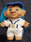 Vintage Troll Baseball Cap With Blue Hair