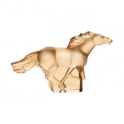 NEW LALIQUE CRYSTAL KAZAK HORSE GOLD LUSTER #10330400 BRAND NIB WILD SAVE$$ F/SH - Image 1 of 2