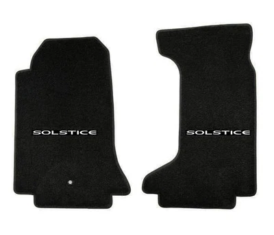 NEW! Floor mats 2007-2010 Pontiac Solstice Embroidered Script Letters Logo Pair - Image 1 of 4
