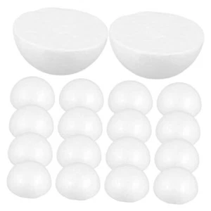 30Pcs Half Foam Balls Smooth Round Polystyrene Semicircle Foam Hollow Half - Picture 1 of 8