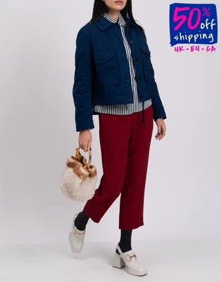 RRP €205 8 Jacket Size L Light Padded Button Front Pleated Back - Image 1 of 4